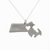 Sterling silver Massachusetts necklace