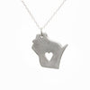 Sterling silver Wisconsin necklace